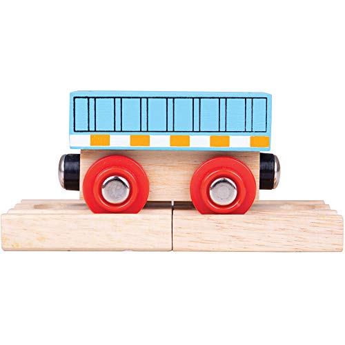 Bigjigs Schienen aus Holz Blau Wagon - Andere wichtige Holzschienen Marken sind kompatibel von Bigjigs Toys