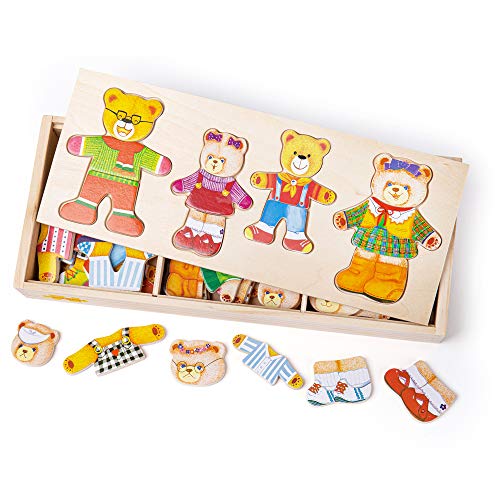 Bigjigs Toys Hölzernes Anziehspiel: Bärenfamilie von Bigjigs Toys