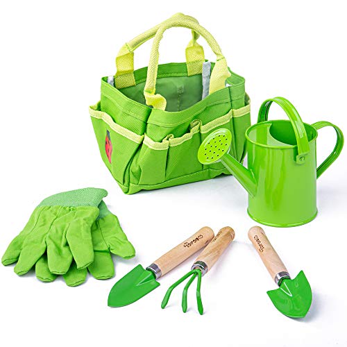 Bigjigs Toys Kleine Tragetasche mit Gartenwerkzeugen von Bigjigs Toys