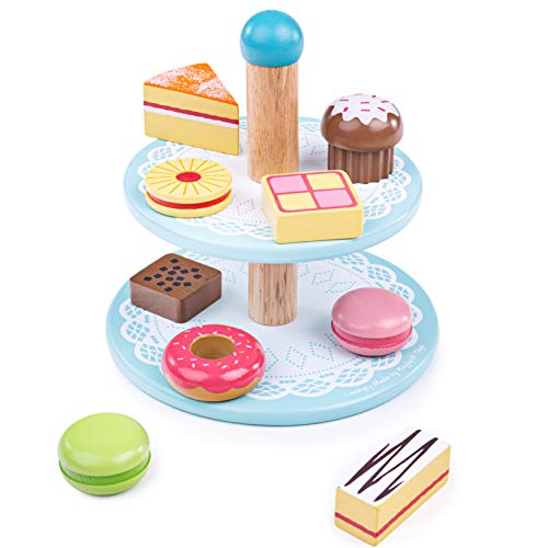 Bigjigs Toys Kuchenstand mit 9 Kuchen von Bigjigs Toys