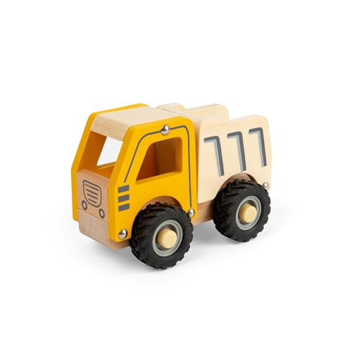 Bigjigs Toys - Mini Tipper Truck - Holzbauwagen, Kleinkindspielfahrzeug, Kindersandkapsel -Spielsets, Geschenke für Kleinkinder, nachhaltig gemacht, 12 Jahre alt von Bigjigs Toys