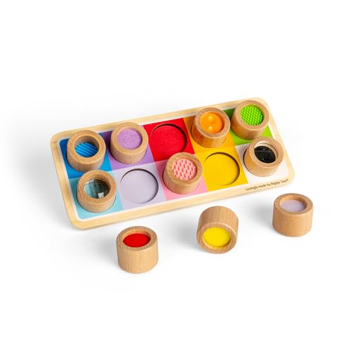 Bigjigs Toys - Rainbow Sensory Board - 10pc Holz Touch & Match -Tablett, Formsortierer mit unterschiedlichen Texturen, Montessori -Spiel, Spaß und Bildungsspielzeug, Baby- und Kleinkindgeschenke, Bigjigs Toys - Rainbow Sensory Board - 10pc Holz Touch & Match -Tablett, Formsortierer mit unterschiedlichen Texturen, Montessori -Spiel, Spaß und Bildungsspielzeug, Baby- und Kleinkindgeschenke, von Bigjigs Toys