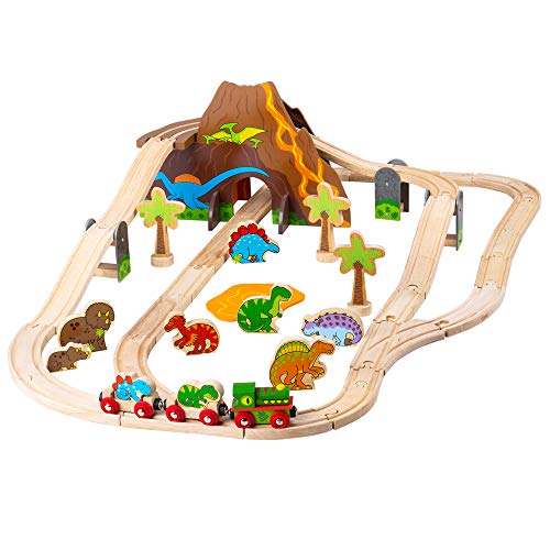 Bigjigs Rail Dino Schienenbahn Set von Bigjigs Rail