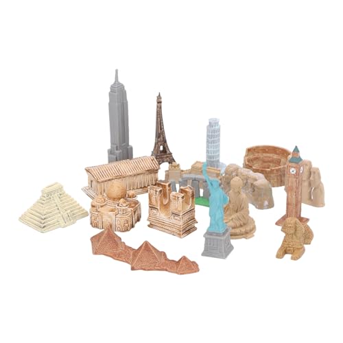 17-teiliges Altes Ägypten-Spielzeug, Realistisches Miniaturgebäude-Set, Pädagogischer Pyramiden-Modellbausatz für, Kunststoffmaterial für Verschiedene Anlässe für den Hausgebrauch von Biitfuu