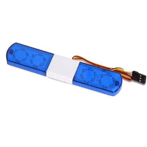 Bikevista Blitzalarmlampe LED Polizeiauto Helles Licht für 1/10 RC D12, Traxs Axial Auto-Upgrade-Teile, 115 Mm, Blau von Bikevista