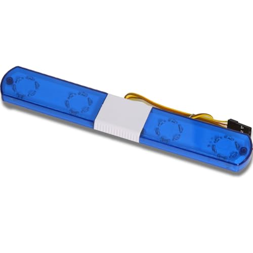 Bikevista Blitzalarmlampe LED Polizeiauto Helles Licht für 1/10 RC D12, Traxs Axial Auto-Upgrade-Teile, 145 Mm, Blau von Bikevista