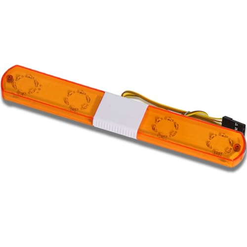 Bikevista Blitzalarmlampe LED Polizeiauto Helles Licht für 1/10 RC D12, Traxs Axial Auto-Upgrade-Teile, 145 Mm, Gelb von Bikevista