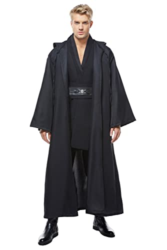 Bilicos Anakin Outfit Cosplay Kostüm Schwarz Herren 4XL von Bilicos