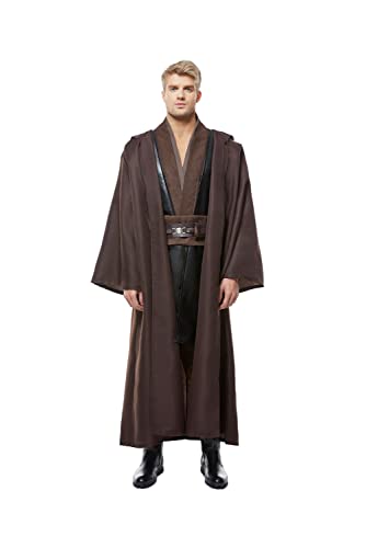 Bilicos Anakin Outfit Cosplay Kostüm mit Umhang Herren L, Kaffeestern 1 von Bilicos