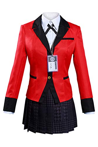 Bilicos Kakegurui Jabami Yumeko Meari Saotome Uniform Rock Outfits Halloween Karneval Suit Cosplay Kostüm Damen M von Bilicos