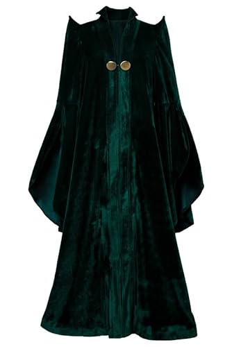 Bilicos McGonagall Robe Mantel Cape Halloween Karneval Anzug Cosplay Kostüm Anime Magie Deluxe Kostüm Schuluniform Anzug Set Kleid Damen L von Bilicos