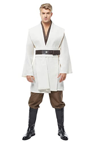 Bilicos Obi Wan Kenobi Knight Cosplay Kostüm Weiß - ohne Umhang Herren XL von Bilicos