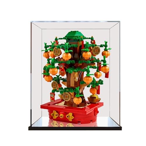 BilliColors Acryl-Vitrine für Lego 40648, anwendbar für Geldbaum-Design-Displaybox, Geschenk (nur Vitrine) (Spiegel unten) von BilliColors