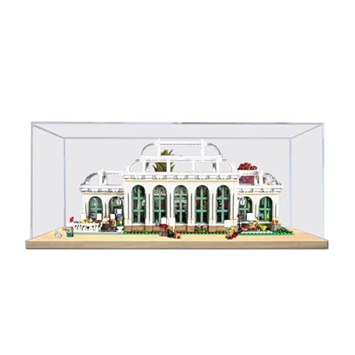 BilliColors Acryl-Vitrine für Lego City 21353, anwendbar für den botanischen Garten, als Geschenk (nur Vitrine) (Holzboden 1) von BilliColors