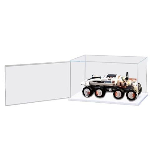 BilliColors Acryl-Vitrine für Lego City 60432, anwendbar für Command Rover und Kranlader, Weltraum-Designbox, Geschenk (nur Vitrine) (weiße Unterseite) von BilliColors