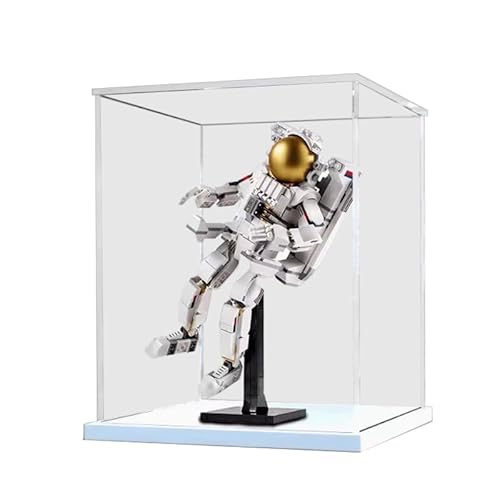 BilliColors Acryl-Vitrine für Lego Creator 3-in-1 31152, anwendbar für Weltraum-Astronauten-Displaybox, Geschenk (nur Vitrine) (weiße Unterseite 2) von BilliColors