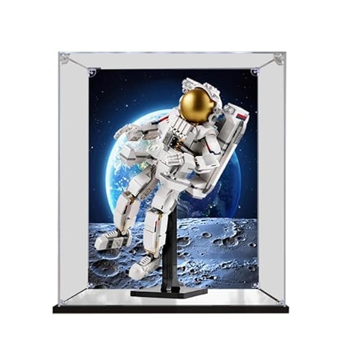 BilliColors Acryl-Vitrine für Lego Creator 3-in-1 31152, geeignet für Raum-Astronauten-Displaybox, Geschenk (nur Vitrine) (Spiegel unten + Hintergrund) von BilliColors