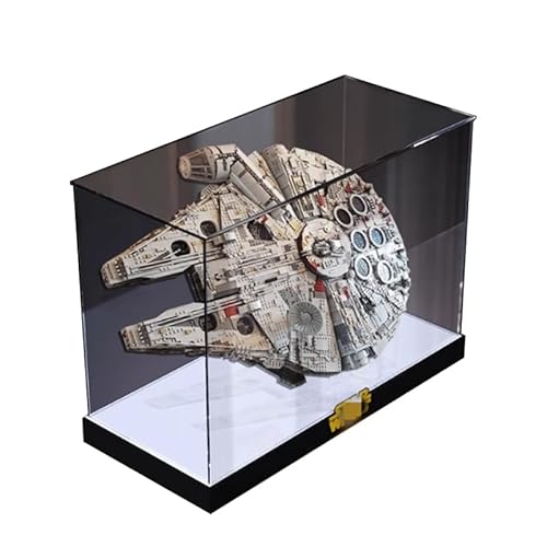 BilliColors Acryl-Vitrine für Lego SW 75192, anwendbar für Millennium Falcon entworfene Displaybox, Geschenk (nur Vitrine) (hohe schwarze Unterseite) von BilliColors