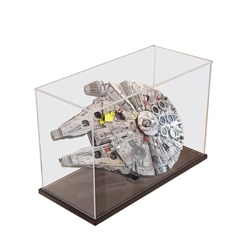 BilliColors Acryl-Vitrine für Lego SW 75192, anwendbar für Millennium Falcon entworfene Displaybox, Geschenk (nur Vitrine) (schwarze Unterseite) von BilliColors