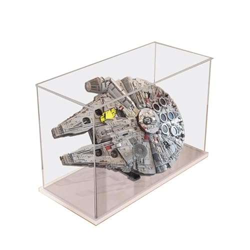 BilliColors Acryl-Vitrine für Lego SW 75192, anwendbar für Millennium Falcon entworfene Displaybox, Geschenk (nur Vitrine) (weiße Unterseite) von BilliColors