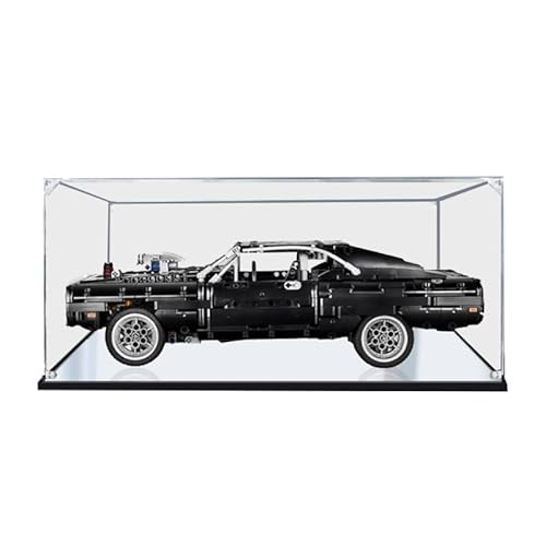 BilliColors Acryl-Vitrine für Lego Technic 42111, anwendbar für La Dodge Charger de Dom entworfene Displaybox, Geschenk (nur Vitrine) (Spiegel unten) von BilliColors