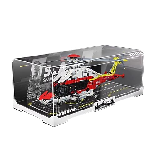 BilliColors Acryl-Vitrine für Lego Technic 42145, anwendbar für Airbus H175 Rettungshubschrauber, entworfene Displaybox, Geschenk (nur Vitrine) (integrierte Design-Box) von BilliColors