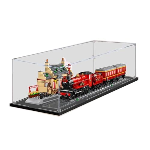 BilliColors Acryl-Vitrine für LegoHP 76423, anwendbar für Express & Hogsmeade Station, entworfene Displaybox, Geschenk (nur Vitrine) (schwarze Unterseite) von BilliColors