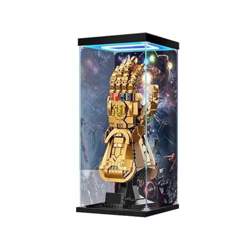 BilliColors Acryl-Vitrine für LegoMarve 76191, anwendbar für Infinity Gauntlet entworfene Displaybox, Geschenk (nur Vitrine) (Hintergrund + Oberlicht) von BilliColors