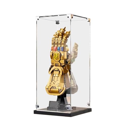 BilliColors Acryl-Vitrine für LegoMarve 76191, anwendbar für Infinity Gauntlet entworfene Displaybox, Geschenk (nur Vitrine) (schwarze Unterseite 1) von BilliColors