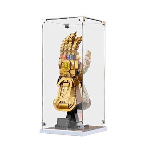 BilliColors Acryl-Vitrine für LegoMarve 76191, anwendbar für Infinity Gauntlet entworfene Displaybox, Geschenk (nur Vitrine) (weiße Unterseite) von BilliColors