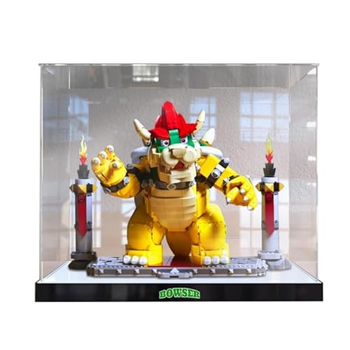 BilliColors Acryl-Vitrine für LegoSuperMario 71411, anwendbar für die Mighty Bowser entworfene Displaybox, Geschenk (nur Vitrine) (hohe schwarze Unterseite 1) von BilliColors