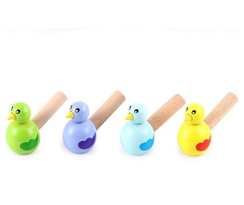 Hölzerne Vogelpfeifen Biluer Holzpfeife Kinder 10 PCS Vogelpfeife Vogel Pfeife Holz Vogelpfeife Holzpfeifen Partytröten Holzpfeifen Lotusflöte Weihnachten Lustige Pfeife Fuer Kinder(Zufällige Farbe) von Biluer