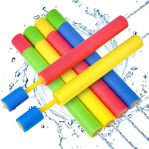 Wasserpistole Schaumstoff Kinder Wasserpistole für Kinder, 40 cm Schaum Wasserspritzpistole Super Wasser Soaker Wasserspielzeug für Schwimmbad, Strand, Garten, Spiel im Freien (8PCS) von Bimhayuu