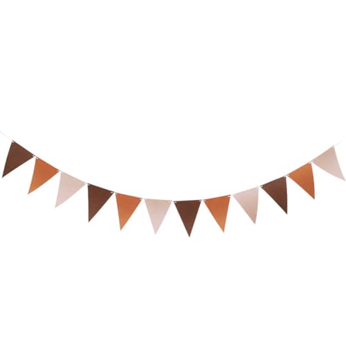 Wimpelkette Orange/Braun Banner Pack wimpel Girlande wimpelkette Outdoor wetterfest Stoff Anwendbar Dekoration für Halloween Geburstag Party Hausgarten Bar Bierzelte Bierfest von Bimhayuu