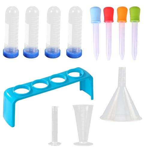 Pipetten Kinder,Binblin 12 PCS Pipette,Pipette Kinder,Reagenzgläser mit Ständer,Experimente für Kinder Pipette Reagenzgläser Exploring Science Experiment Set Pädagogisches Spielzeug für Kinder von Binblin