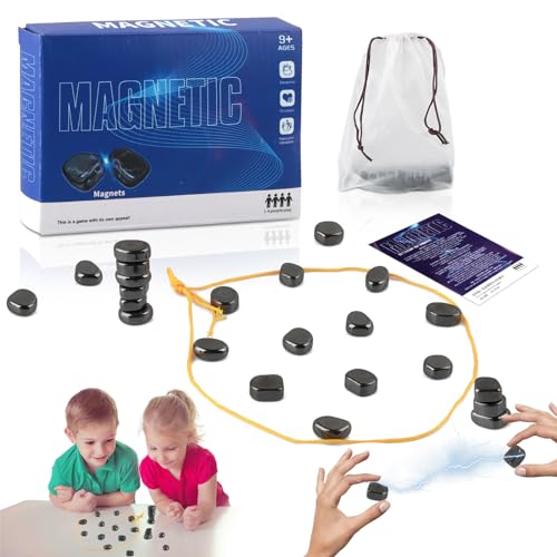 Magnetisches Schachspiel, Magnetic Schachspiel mit Steinen, Tisch-Magnetspiel, Schach Magnetisch Tragbares Schachbrett, Magnetisches Schach-Brettspiel für Familientreffen Party Reisen von Binggunyo