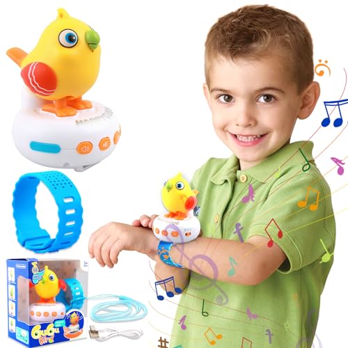 Musikspielzeug Baby Spielzeug, Elektrisches Interaktives Animiertes Spielzeug, Talking Elektronische Toy,Record Spielzeug Interaktives,Sprechende Singende Toy Wiederholt was Sie Sagen (huangse) von Binggunyo