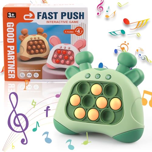 Quick Push Spiel, Pop Fidget Elektronisches Sensorspiel, 4 Modi, Bubble Push Pop Game Controller Sensory Fidget Spielzeug, Dekompressions Spielkonsole, Puzzle Spielmaschine von Binggunyo