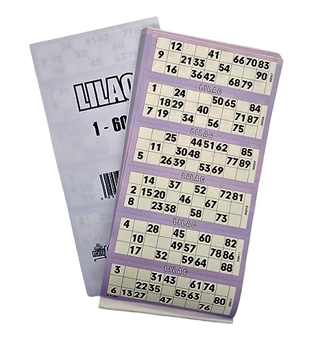 Bingosupermarket Bingo-Tickets 600 Block 6 auf ein Blatt 1-90 perforiert (lila) von Bingosupermarket