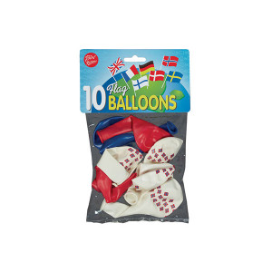 Bini Balloons Norwegische Flagge Ø26cm - 10 Stk von Bini Balloons