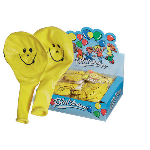 Bini Balloons Smiley Gelb Ø26cm - 8 Stk von Bini Balloons