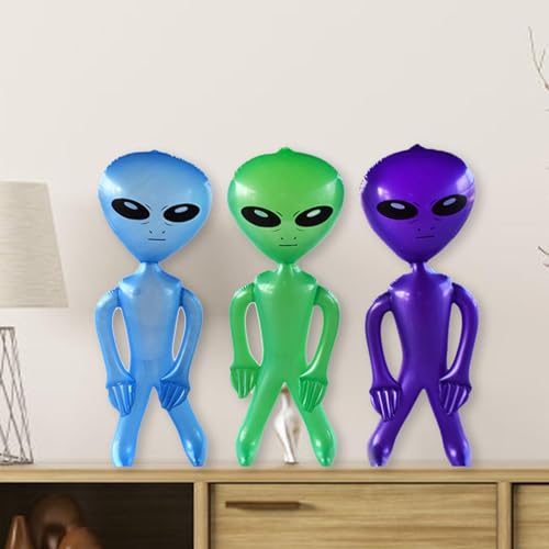 Biniveil Aufblasbare Aliens | Halloween Alien Aufblasbare | Aufblasbares Alien | Aufblasbare Alien Dekorationen | Aliens Aufblasbares Spielzeug Für Gartengarten Urlaub Dekoration von Biniveil