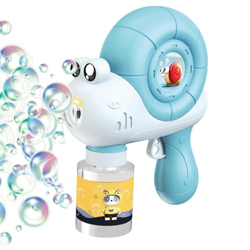 Biniveil Automatisches Seifenblasengebläse, tragbare Seifenblasenmaschine | Handheld-Cartoon-Blasengebläse | Kinder-Blasenspielzeug mit Lichtern, Musik, vollautomatische Seifenblasenmaschine für den von Biniveil