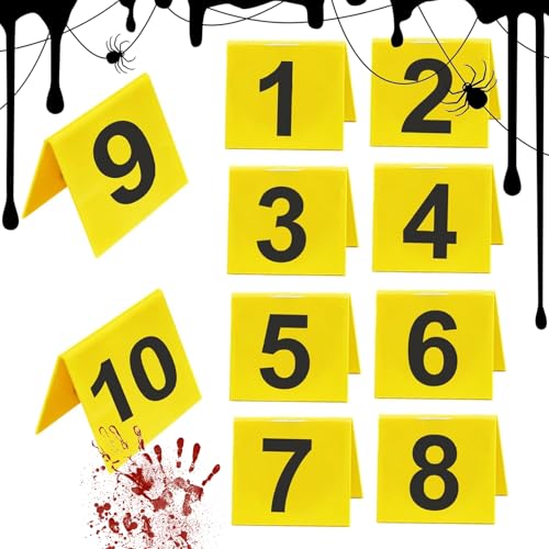 Biniveil Beweis Markierungen | Dekoration Geheimnis | Acryl Nummernschild Streich 10 Teile Requisiten für Clue Spiel Halloween Party Erwachsene Zuhause Biniveil Beweis Markierungen | Dekoration Geheimnis | Acryl Nummernschild Streich 10 Teile Requisiten für Clue Spiel Halloween Party Erwachsene Zuhause von Biniveil