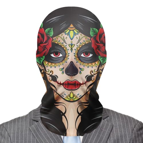 Biniveil Gruselige Geistermaske, Halloween-Geistermaske - Horror Funny Mesh Voller Kopfschmuck Lustiges Horror-Maskenspielzeug - Realistische und atmungsaktive Geistermaske für Maskeradeparty und von Biniveil