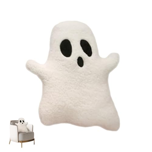 Biniveil Halloween Geisterkissen | Geister-Plüschkissen | Geisterkissen Halloween | Halloween-Geisterkissen Wurfkissen | Süßes Geisterkissen | Sofa Dekorationen Für Wohnzimmer, Schlafzimm von Biniveil