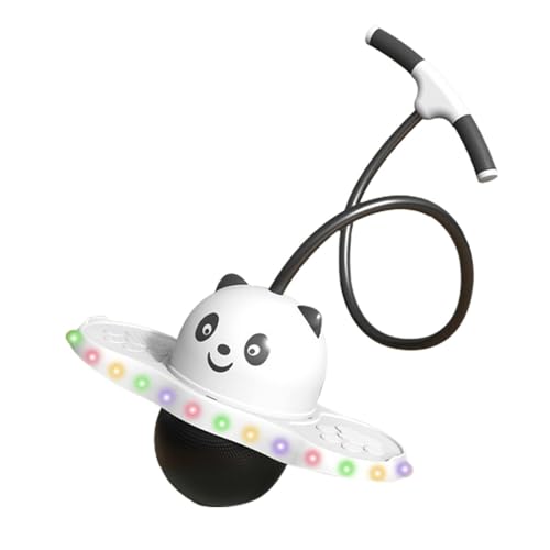 Biniveil Kinder Stick,Sticks - Niedlicher Panda-Pullover mit Buntem Licht,Balance-Balltrainer, Sprungspielzeug, Übungs-Trickbrett für Indoor-Outdoor-Spiele, Fitnessstudio, Sport von Biniveil