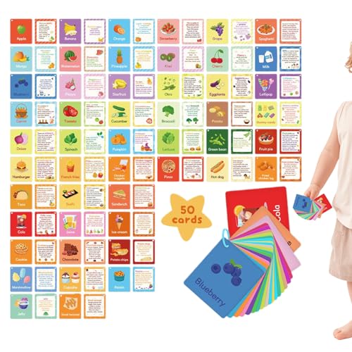 Biniveil Lernkarten | Lebensmittel Thema Lernkarten Vorschule Lernspielzeug 50 Teile | Beidseitig Lernspielzeug Aktivitäten Für Kinder Spiele | Kinder Schule Klassenraum Homeschool Biniveil Lernkarten | Lebensmittel Thema Lernkarten Vorschule Lernspielzeug 50 Teile | Beidseitig Lernspielzeug Aktivitäten Für Kinder Spiele | Kinder Schule Klassenraum Homeschool von Biniveil