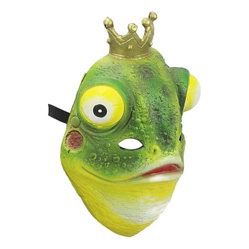 Biniveil Partymaske Cosplay,Ball Maskerade - Froschförmige Bühnenrequisiten für Erwachsene Karnevalsfeier Biniveil Partymaske Cosplay,Ball Maskerade - Froschförmige Bühnenrequisiten für Erwachsene Karnevalsfeier von Biniveil