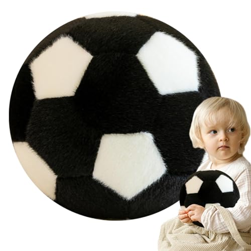 Biniveil Plüsch-Fußball, Fußball-Stofftier | Fußball-Wurfkissen-Puppenspielzeug | Exquisites Dekorationswerkzeug für Kinderzimmer, Spielzimmer, Arbeitsbereich, Wohnzimmer und Schlafzimmer von Biniveil